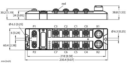 Moduł blokowy do EtherNet/IP i CIP Safety TBIP-L4-4FDI-4FDX - Turck