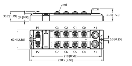 Moduł blokowy do EtherNet/IP i CIP Safety TBIP-L5-4FDI-4FDX - Turck