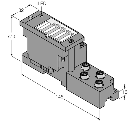 Moduł bazowy BL67 BL67-B-4M8 - Turck