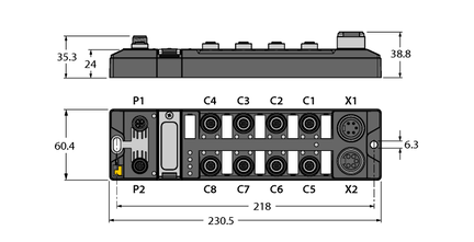 Moduł I/O sieci PROFIBUS-DP TBDP-L2-16DIP - Turck