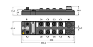 Moduł I/O sieci PROFIBUS-DP TBDP-L2-16DIP - Turck