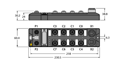 Moduł kompaktowy RFID do sieci Ethernet TBEN-L5-4RFID-8DXP-LNX - Turck