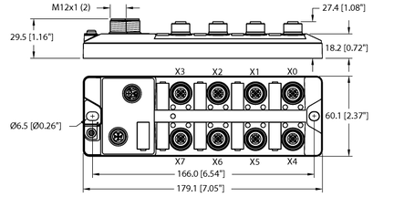 Hub I/O do podłączania sygnałów cyfrowych do urządzenia nadrzędnego (master) IO-Link TBIL-LL-16DXP-AUX - Turck