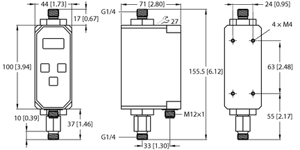 Element do monitorowania natężenia przepływu FTCI-G1/4D06A4P-2LIX-H1141 - Turck