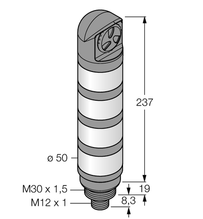 Oświetlenie sygnalizacyjne LED TL50P4ALSQ - Turck