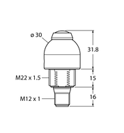 Oświetlenie sygnalizacyjne LED K30LGRBPPB2Q - Turck
