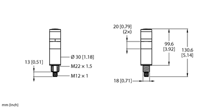 Oświetlenie sygnalizacyjne LED TL30BGRXXXNXQD - Turck