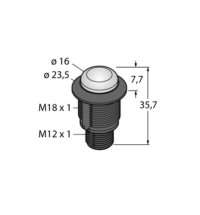 Oświetlenie sygnalizacyjne LED S18LGRXPQ - Turck