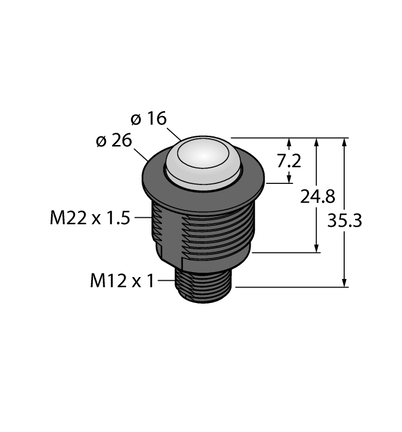 Oświetlenie sygnalizacyjne LED S22L2SRGB7Q - Turck