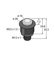 Oświetlenie sygnalizacyjne LED S22L2SRGB7Q - Turck