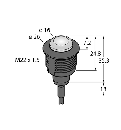 Oświetlenie sygnalizacyjne LED S22L2SRGB7 - Turck