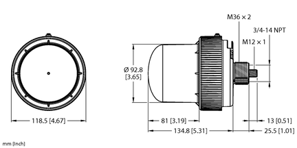 Oświetlenie sygnalizacyjne LED K100PBLGBRAQ - Turck