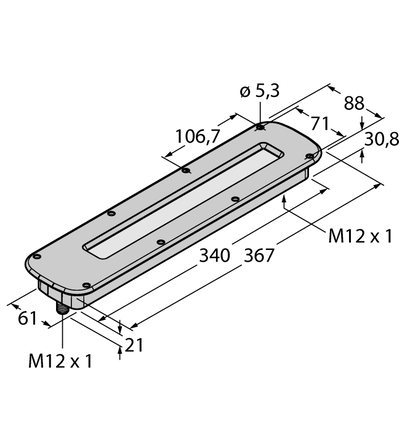 Oświetlenie liniowe LED WLC60CW340FAR - Turck
