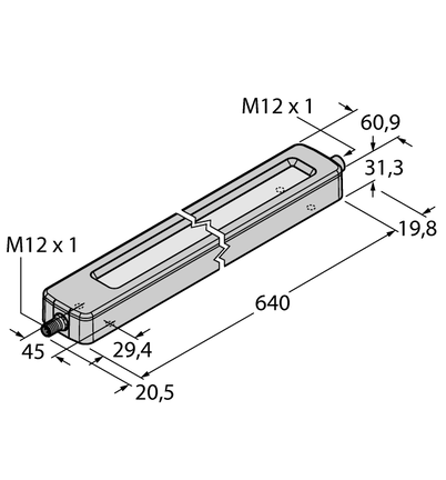 Oświetlenie liniowe LED WLC60CW640AQ - Turck
