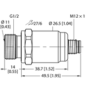 Przetwornik ciśnienia PT0.1R-1544-U1-H1141/D840 - Turck