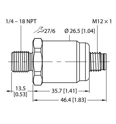 Przetwornik ciśnienia PT5PSIG-1503-I2-H1143/D840 - Turck