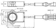 Przetwornik położenia miniaturowy RI60P1-QR20-LU4X2-0.24-AMP01-3P - Turck