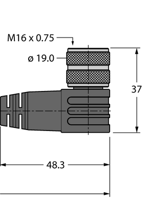 Przewód czujnika i elementu wykonawczego BSM-BKWM19-E01-3/S90 - Turck
