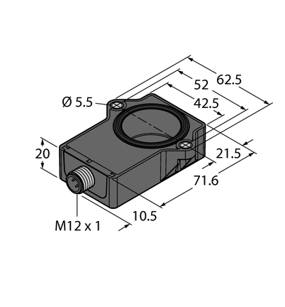 Przetwornik położenia miniaturowy RI60P1-QR20-LI2X2-H1141 - Turck