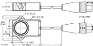 Przetwornik położenia miniaturowy RI360P1-QR20-9F16B-0.3-DT04-6PMB - Turck