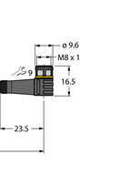 Przewód do czujnika i zasilania, PVC PKG4M-2-PKW4M/TEL - Turck