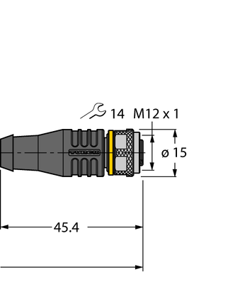 Przewód elementu wykonawczego/czujnika, PUR RKS4.5T-4-RKS4.5T/TXL - Turck