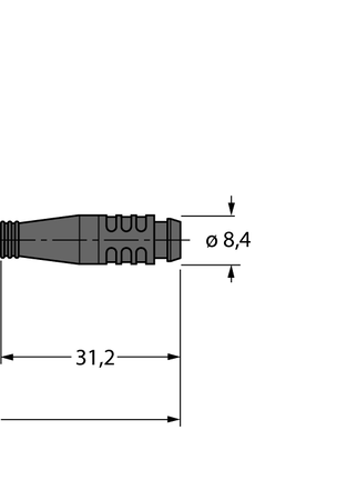 Przewód elementu wykonawczego/czujnika, PUR PKG3M-2-PSG3S/TXL - Turck
