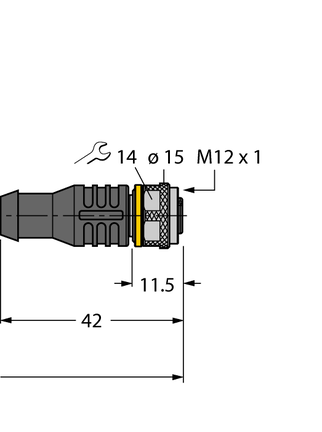 Przewód sieciowy magistrali CAN (DeviceNet, CANopen) RSC-RKC5701-1M - Turck