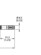 Przewód elementu wykonawczego/czujnika, PUR PKG4.5S-3-PSG4.5S/TXL - Turck