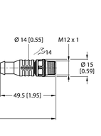Przewód elementu wykonawczego/czujnika, PUR PKGC4.5S-7.5-RSC4.5T/TXL1405 - Turck