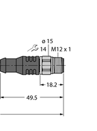 Przewód PP-EPDM do czujnika i elementu wykonawczego RKCV4T-0.6-RSCV4T/TFW - Turck