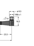 Przewód PP-EPDM do czujnika i elementu wykonawczego PKWV4M-20-PKWV4M/TFW - Turck