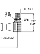 Przewód przemysłowy Ethernet WSSD-WSSD-4422-0.3M - Turck