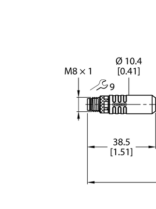 Przewód przemysłowy Ethernet PSGS4M-4422-2M - Turck