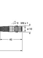 Przewód przemysłowy Ethernet PSGS4M-PSGS4M-4414-3M - Turck