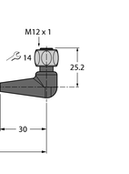 Przewód przyłączeniowy PVC WKH4.4-20-WKH4.4/TFE - Turck