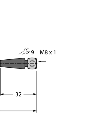 Przewód przyłączeniowy PVC PKGH3M-20-PKGH3M/TFE - Turck