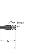 Przewód przyłączeniowy PVC PKGH3M-20-PKGH3M/TFE - Turck