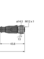 Przewód przemysłowy Ethernet/PROFINET RKSD-RKSD-4416-0.3M - Turck