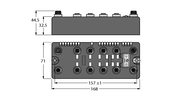 Stacja sieciowa BL compact dla PROFIBUS-DP BLCDP-8M12LT-8DI-PD-4DO-2A-P - Turck