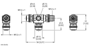 Trójnik 2-drogowy VT2-FKM5-FKM5-FSM5 - Turck