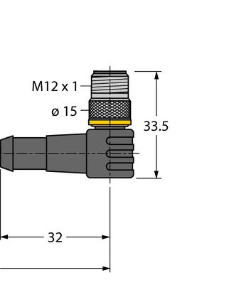 Złącze dla zaworu typ A VAS04-K81E-0.6-WSC5T/TEL - Turck