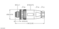 Złącze rozbieralne WAS5-THERMO - Turck