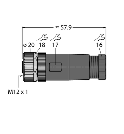 Złącze rozbieralne B81121-0/PG9 - Turck