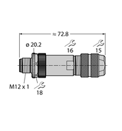 Złącze rozbieralne FW-M12ST5W-G-ZF-ME-SH-9 - Turck
