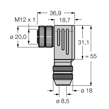 Złącze rozbieralne BMWS8251-8.5 - Turck