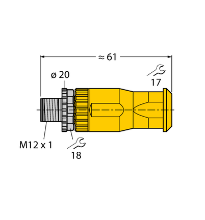 Złącze rozbieralne BMS8151-0/PG9/YE - Turck