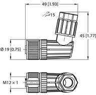 Złącze rozbieralne FW-EWKPM0426-SA-P-0408 - Turck