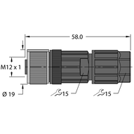 Złącze rozbieralne FW-ERKPM0426-SA-P-0408 - Turck