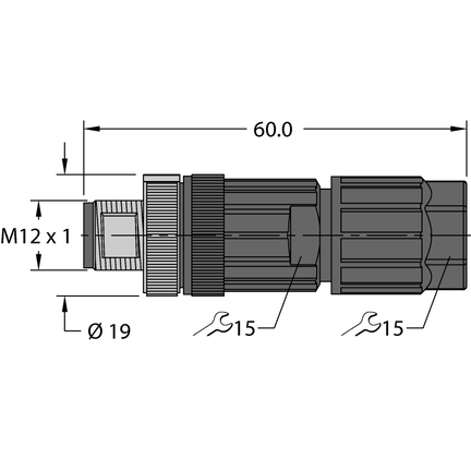 Złącze rozbieralne FW-ERSPM0526-SA-P-0408 - Turck
